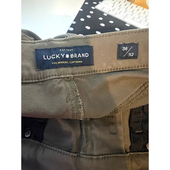 Lucky Brand Pants 121 Slim‎ Straight Chino Brown Khaki Size 36 x 32 - Picture 5 of 14